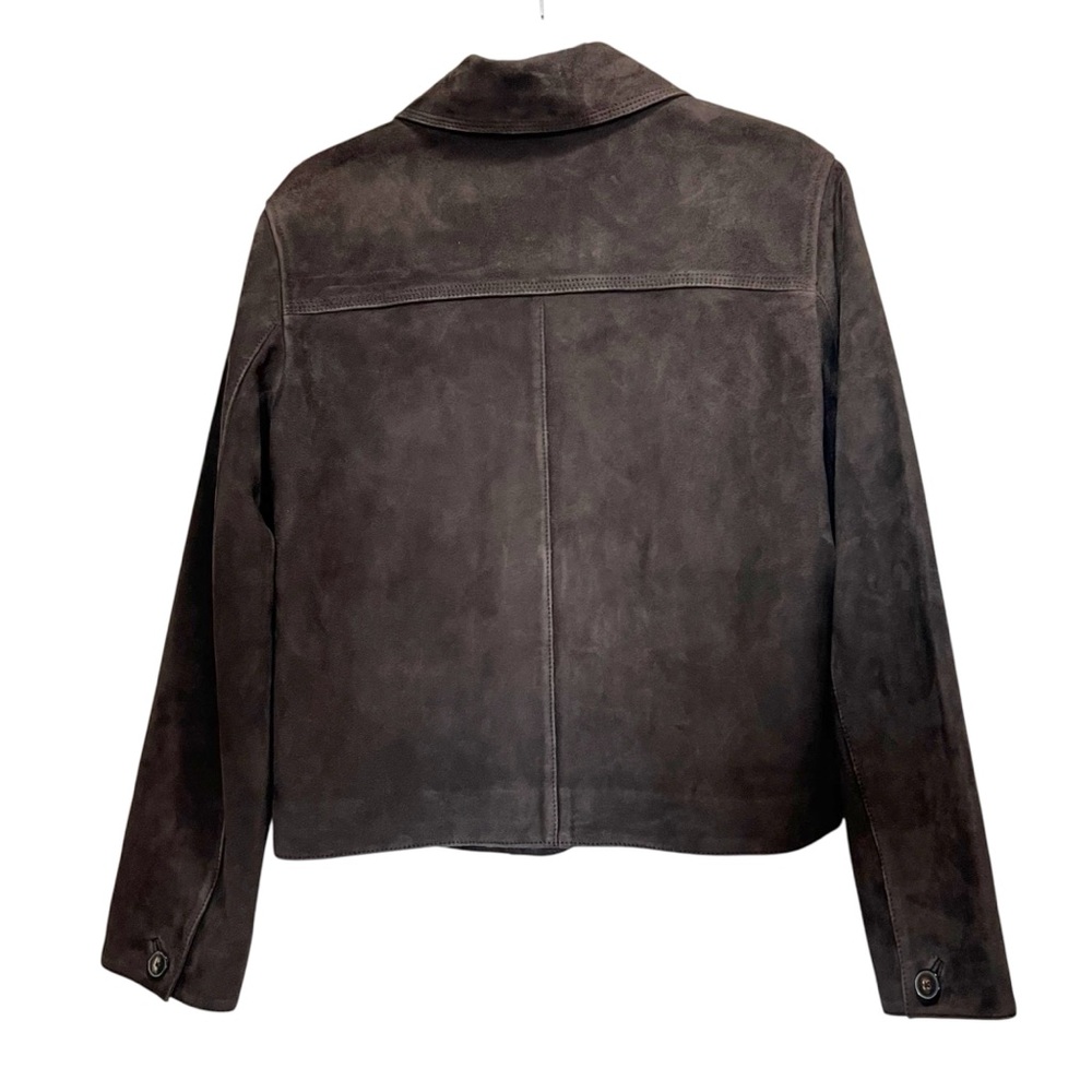 Madewell Stitched-Collar Shirt-Jacket in Suede Dark Carob S - Picture 6 of 16